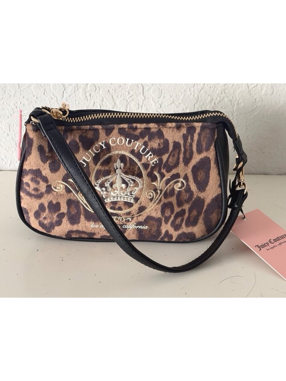 Juicy Couture Juicy Magnifique Convertible Wristlet Natural Animal Print Leopard